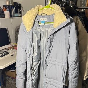 Columbia light blue long coat / jacket